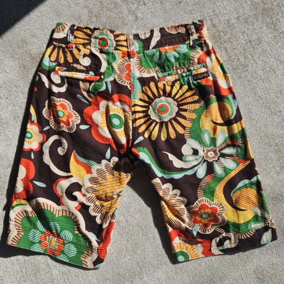 KAVU Cotton Colorful Adjustable Length Shorts, Size 6 - Picture 2 of 8